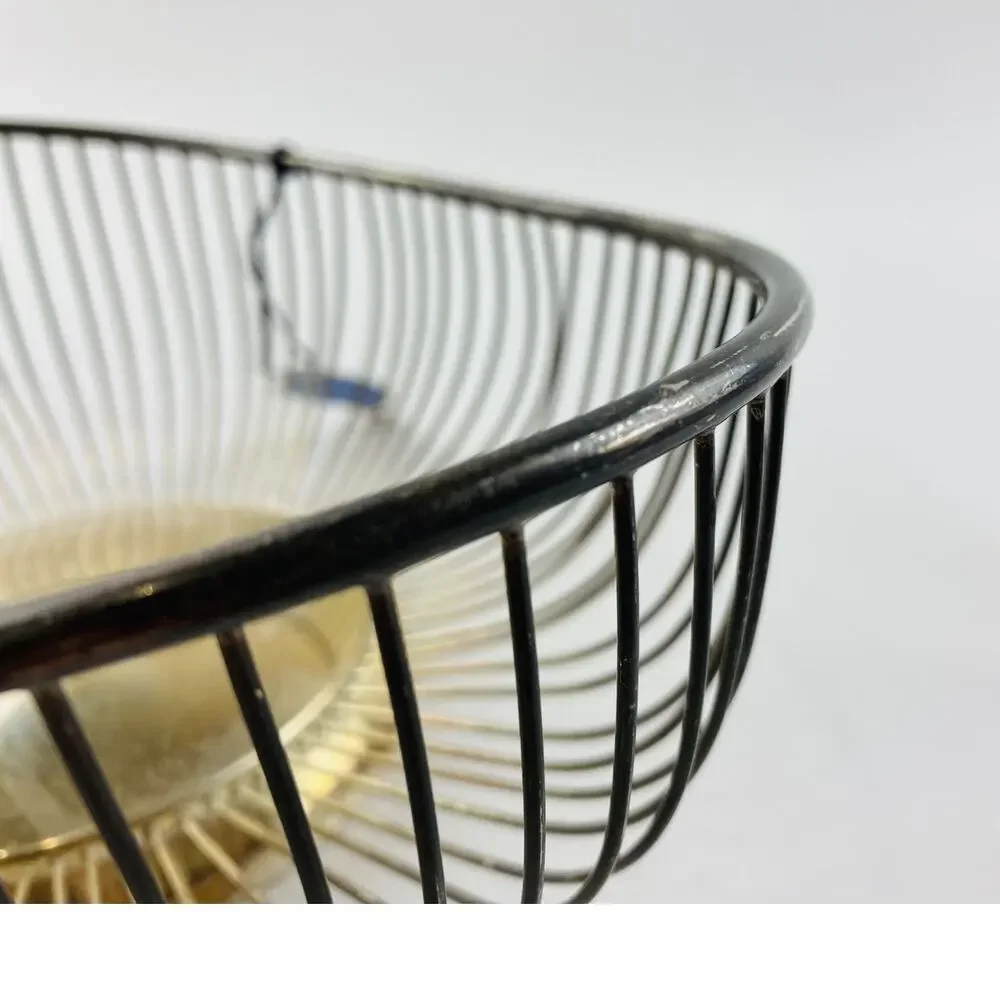 Vintage 60s Leonard Silver Plate Oval Wire Bread Fruit Basket Made in Hong Kong